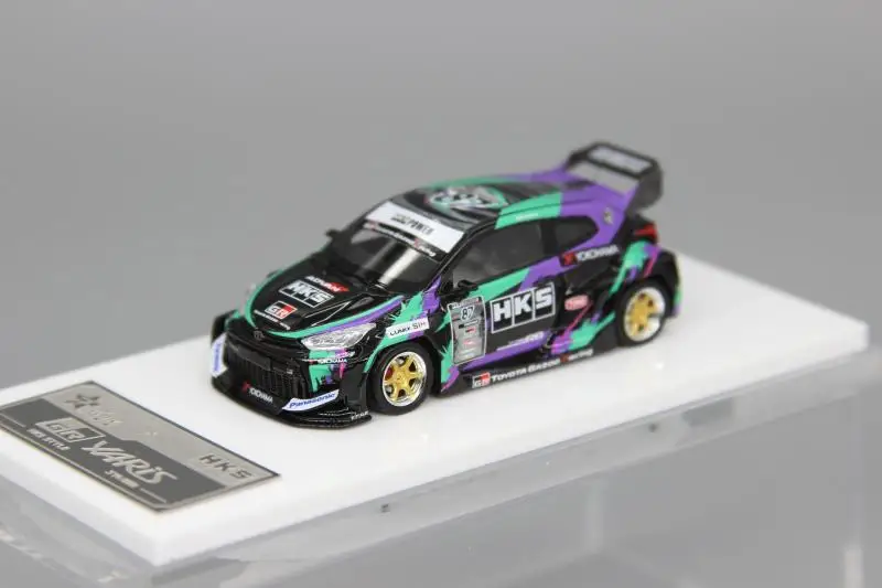 

Fuelme 1:64 туристический автомобиль HKS, спортивный автомобиль полимерная модель автомобиля GR Yaris для Toyota Pandem