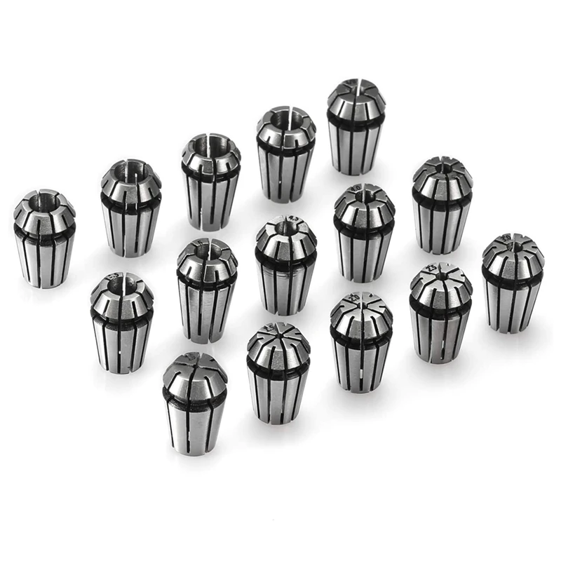 

15PCS ER11 Precision Spring Collet Set For CNC Engraving Milling Lathe Chuck Tool 1.0Mm-7.0Mm & 1/4 Inch 1/8 Inch