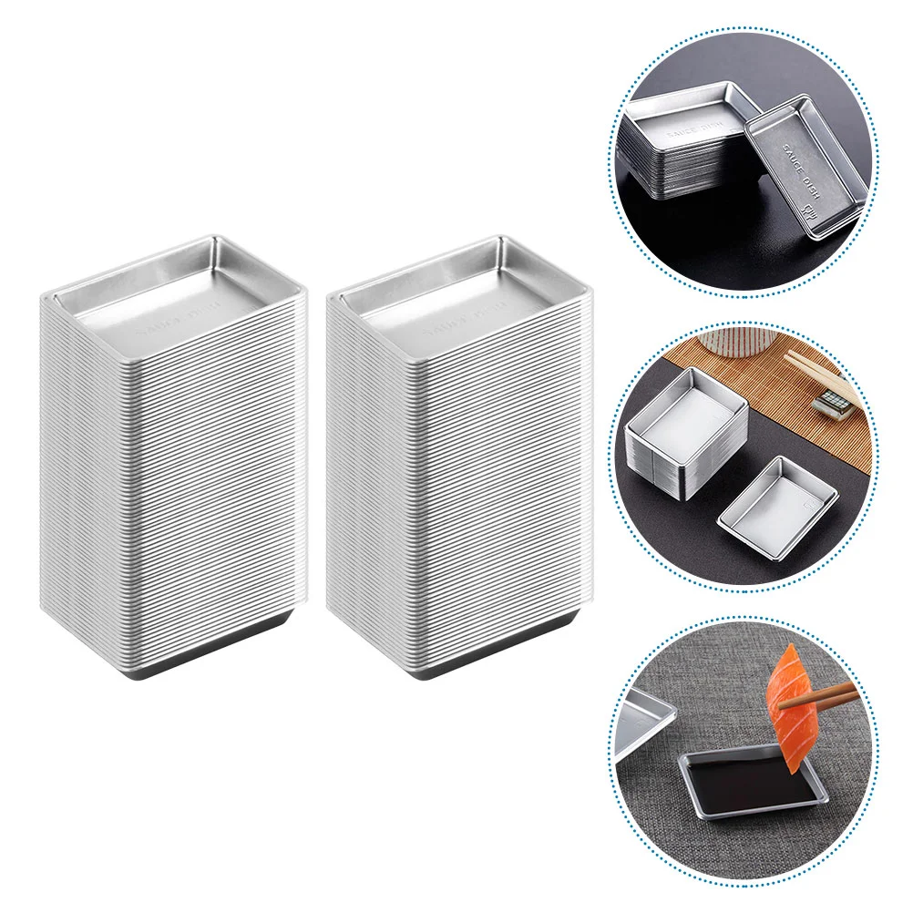 

200 Pcs Dipping Dish Condiment Tray Seasoning Appetizer Plate Plates Mini Plastic Containers Disposable Food Sauce Sushi
