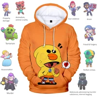 yellow leon sally browlingss boys girls 3d hoodie sweatshirt stars kids shoot game cute cartoon clothing birthday gift