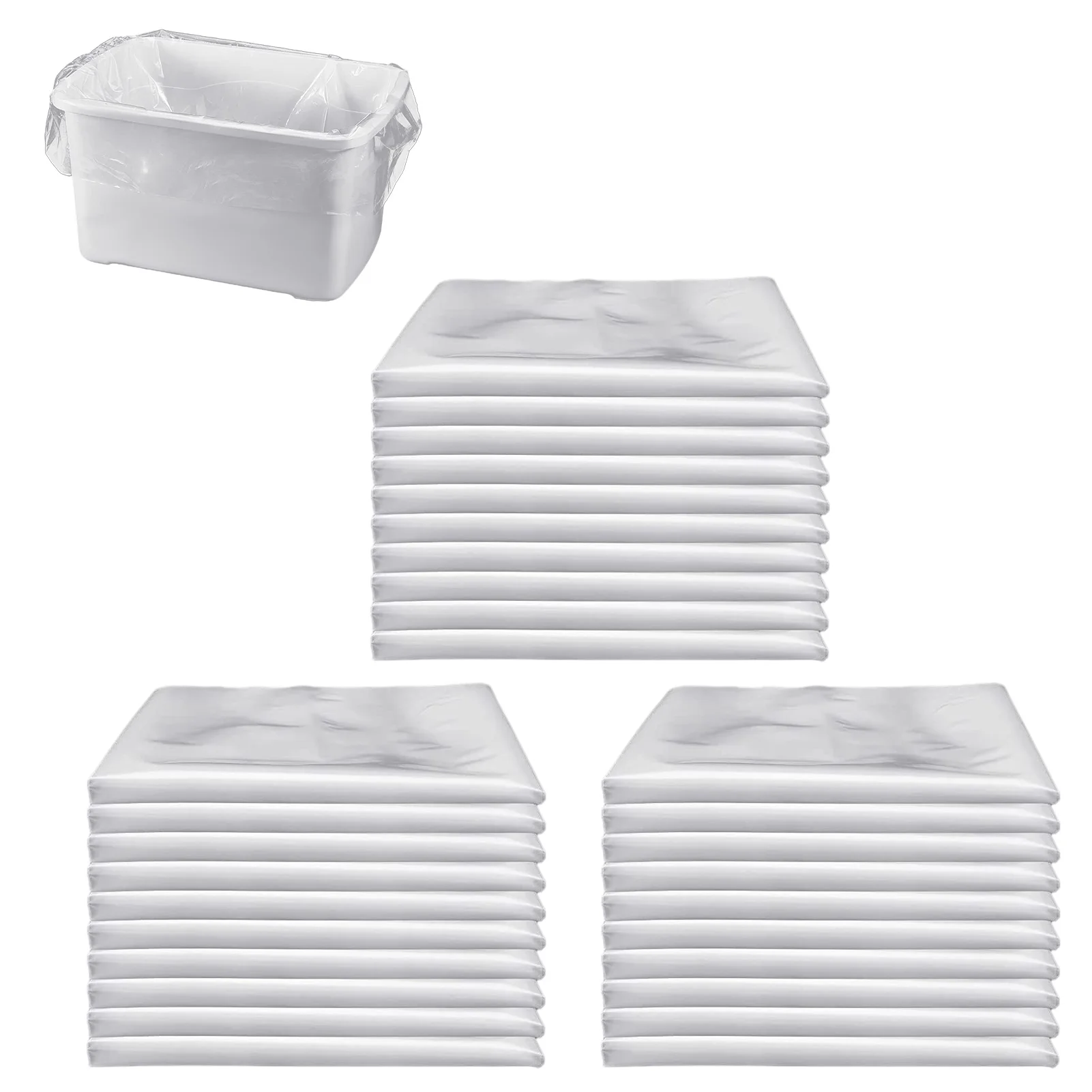 

30pcs Disposable PE Paint Bucket Liners Clear Paint Liners Painting Tray Liner Bag Keeps Buckets Dry And Clean