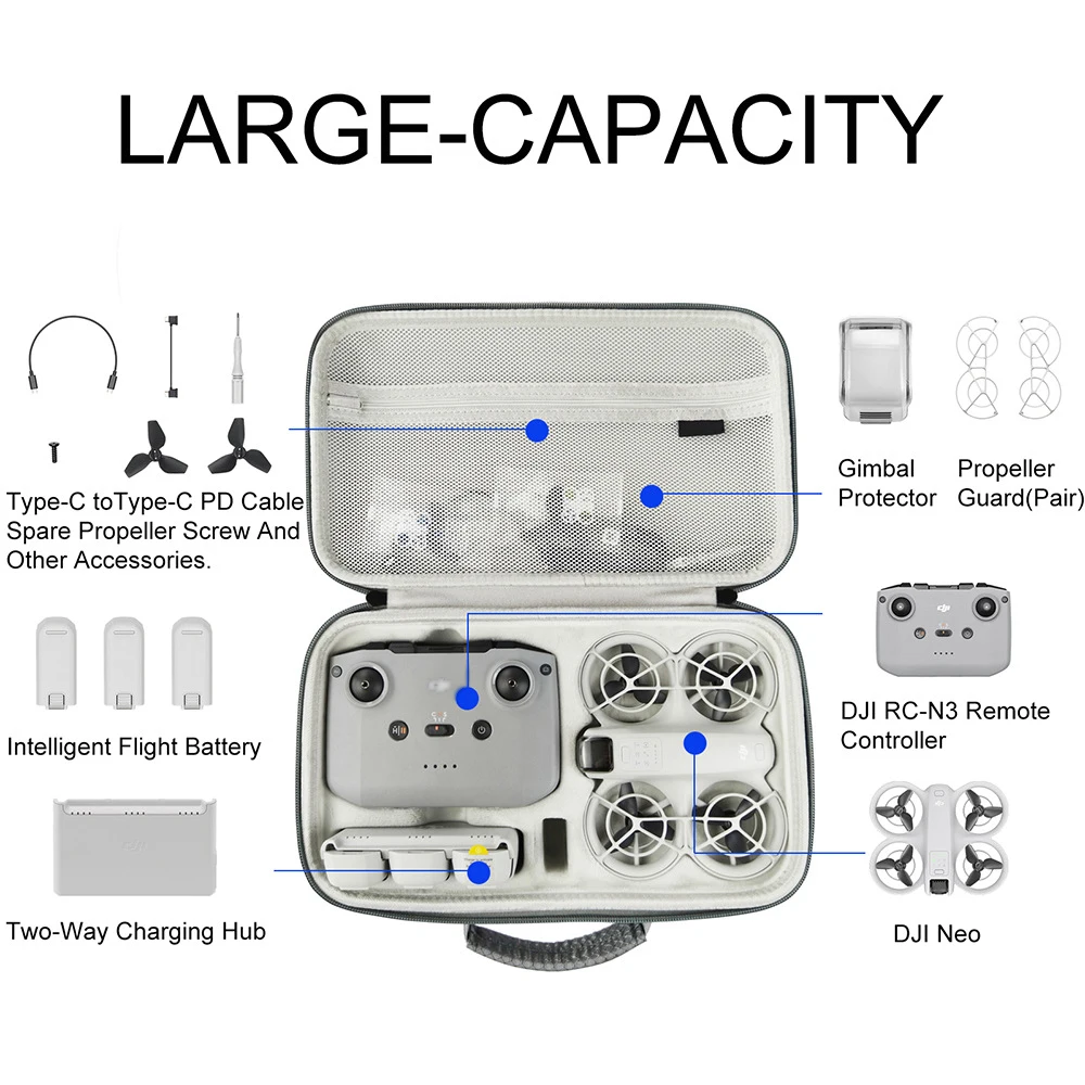 Портативная сумка через плечо из ткани Оксфорд для DJI Neo Fly More Combo Accessories