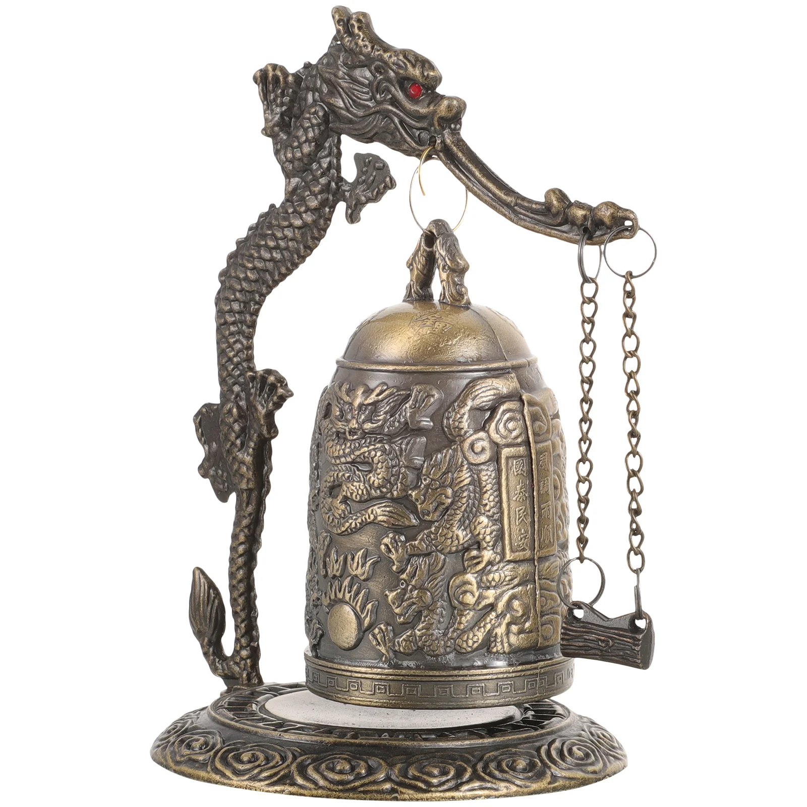 

Decorative Strike a Bell Model Ornament Bell Statue Ornament Creative Tabletop Decor