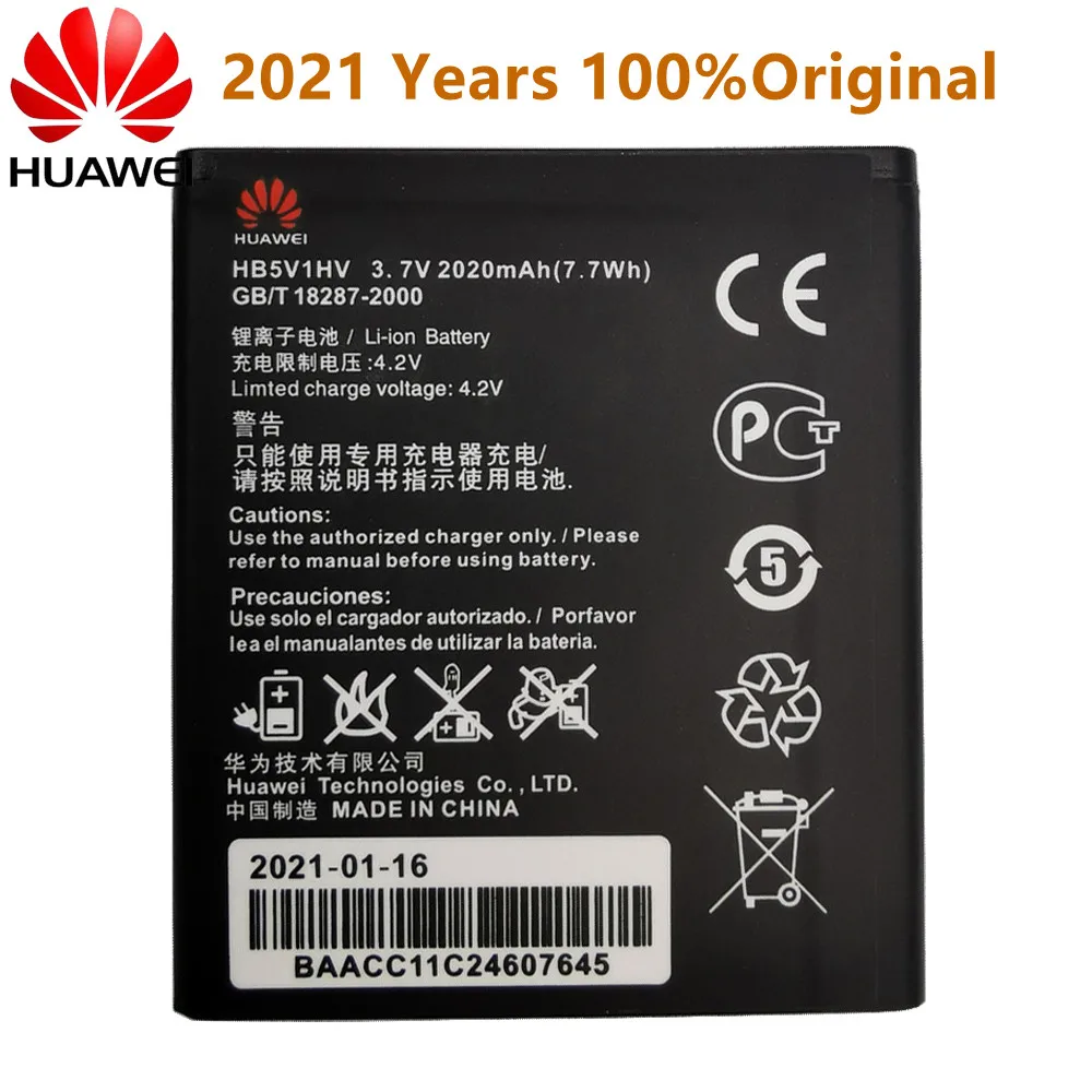 

Новинка 2021, оригинальный высококачественный аккумулятор HB5V1HV HB5V1 2020 мАч для Huawei Honor Bee Y541 Y5C