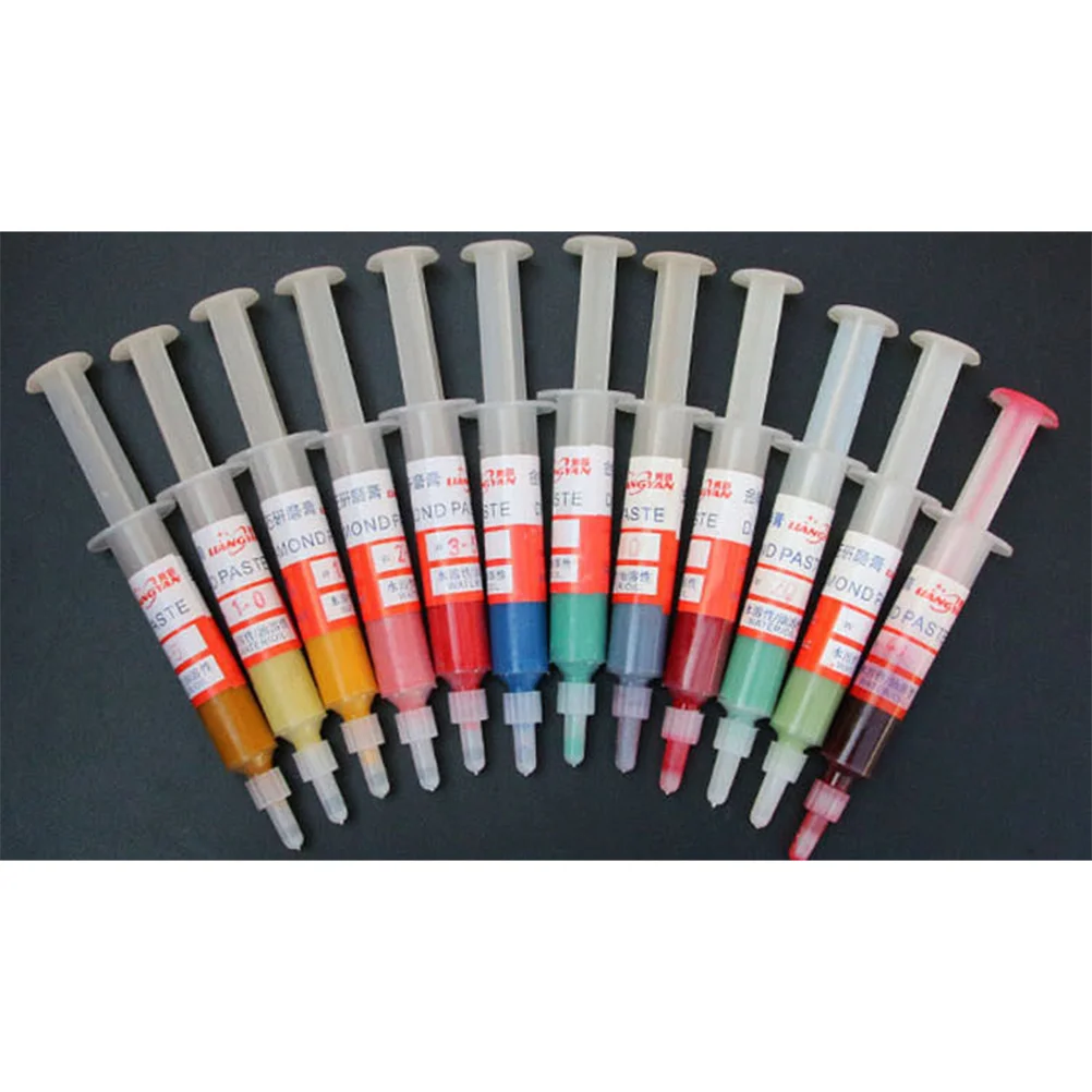 

12pcs Metal Mirror Polishing Compound Diamond Polishing Lapping Paste Compound