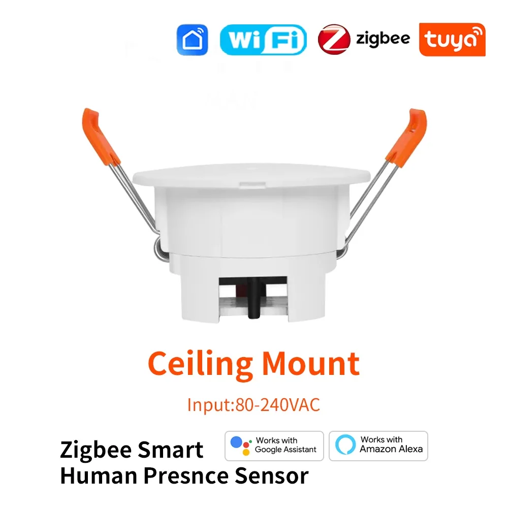 Радарный Датчик Tuya Zigbee/wifi Mmwave Детектор Присутствия Человека Pir-датчик Движения С