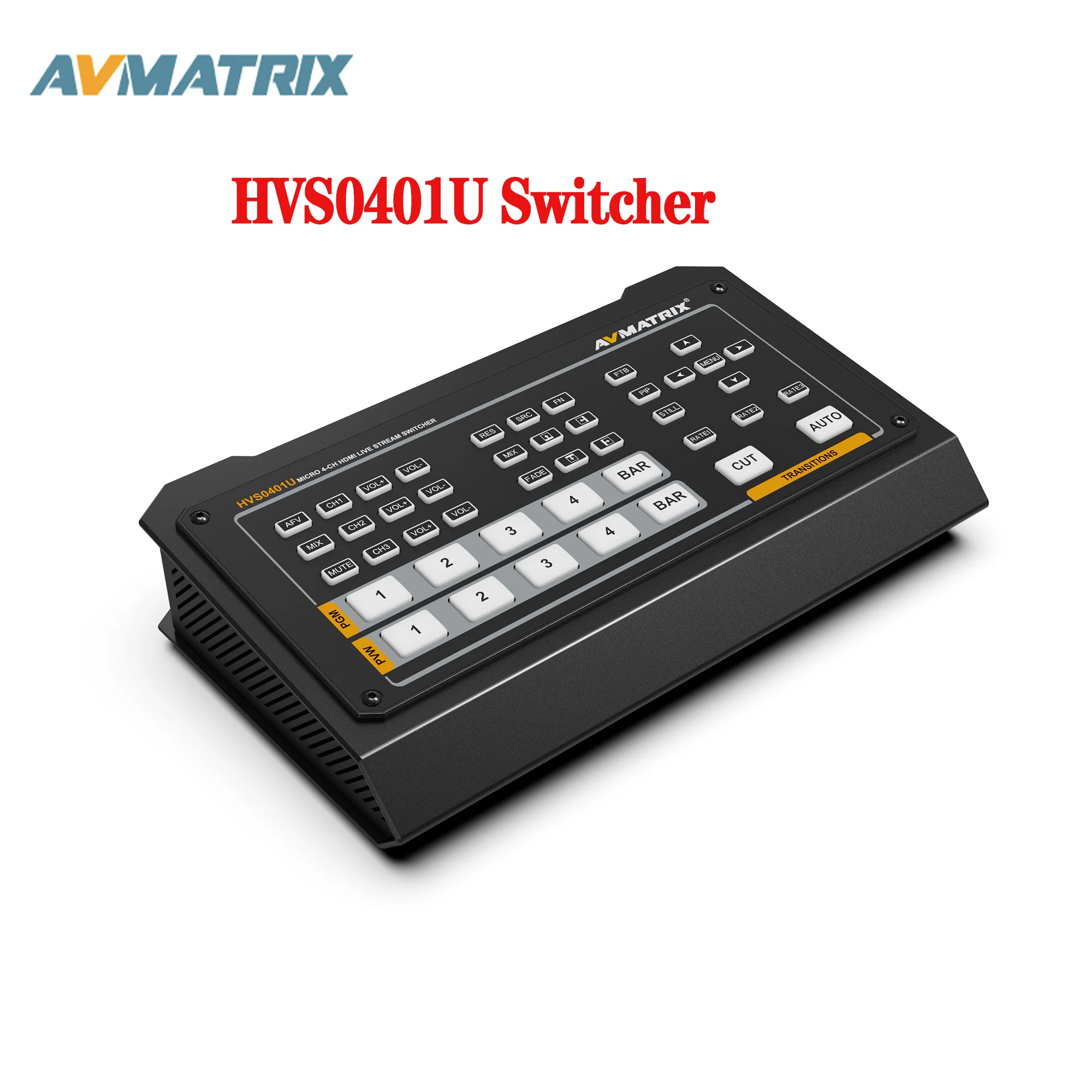 

AVMATRIX HVS0401U/HVS0401E Switcher 4CH HDMI DP built-in capture card HDMI switch for video shooting live streaming broadcast