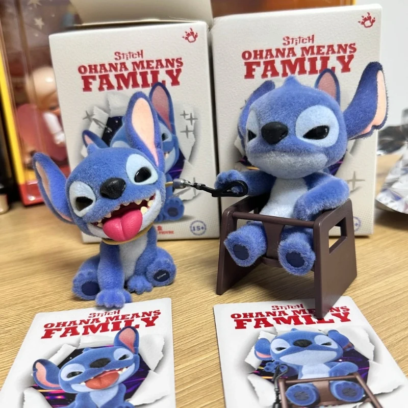 Фото Серия Blind Box «Stitch Ohana Means Family»: Кавайные фигурки Стича, таинственная коробка, декор для рабочего стола, игрушки, аниме-фигурки, подарок-сюрприз №3