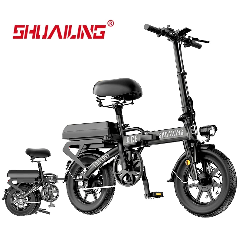 

SHUAILING lithium battery 48V 400W foldable electric bicycle, long battery life, large capacity, increased load-bearing