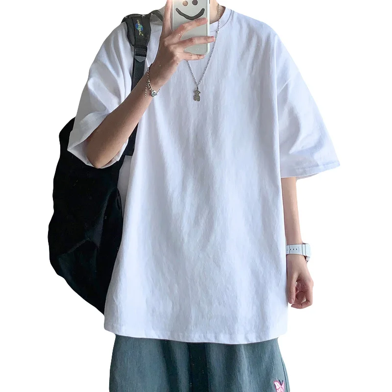 

2022 Personalized Customize men t shirt short sleeve tshirt A1088 big round neck short sleeve black deep green red polyester