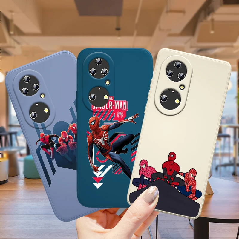 Чехол для телефона из мягкого ТПУ и жидкого силикона Huawei P50 P40 P30 P20 Lite E P Smart 2021 Pro 2019
