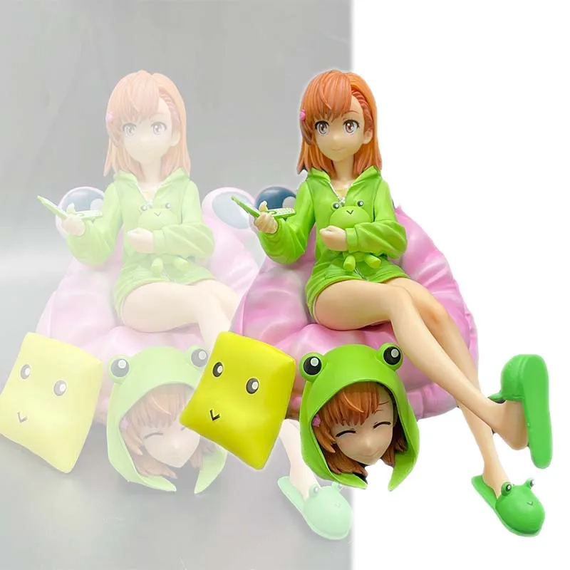 

Пижама красивая девушка серия Мисака Микото Сидящая 1/7 ПВХ 14 см фигурка Аниме Сексуальная Коллекционная модель кукла игрушка стол орнамент ...