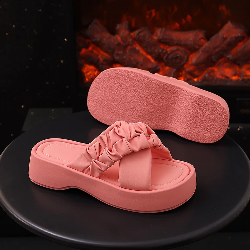 AIYUQI Slippers Women Flat 2023 New Summer Slippers Women Platform Casual Beach Wear Fashion Slippers Women