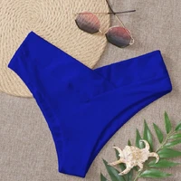 womens swimming trunks bikini panties high waist swimwear bottom solid color female swimsuit briefs beachwear bathing suits