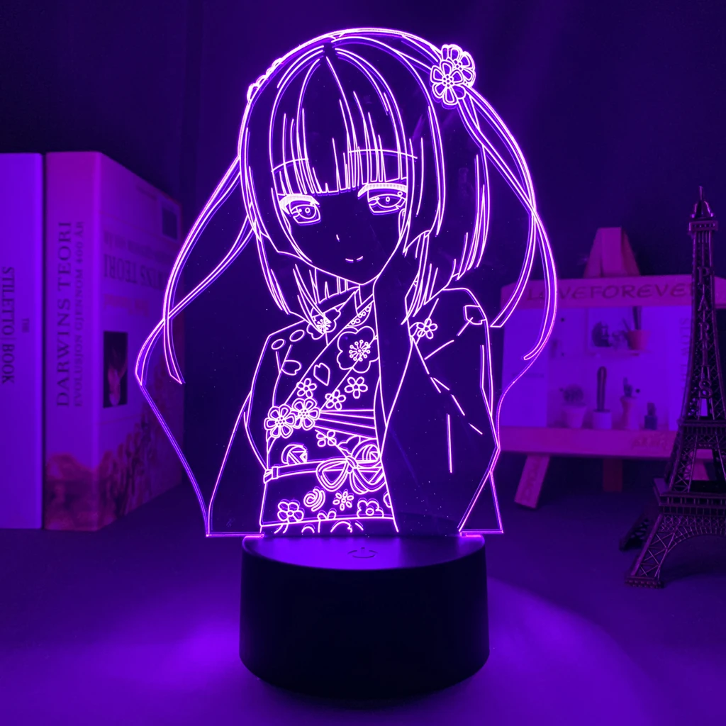 

Светодиодный ночсветильник в стиле аниме некопара Shigure Minaduki, ночсветильник для украшения дома, подарок на день рождения, лампа 3d для комнаты...