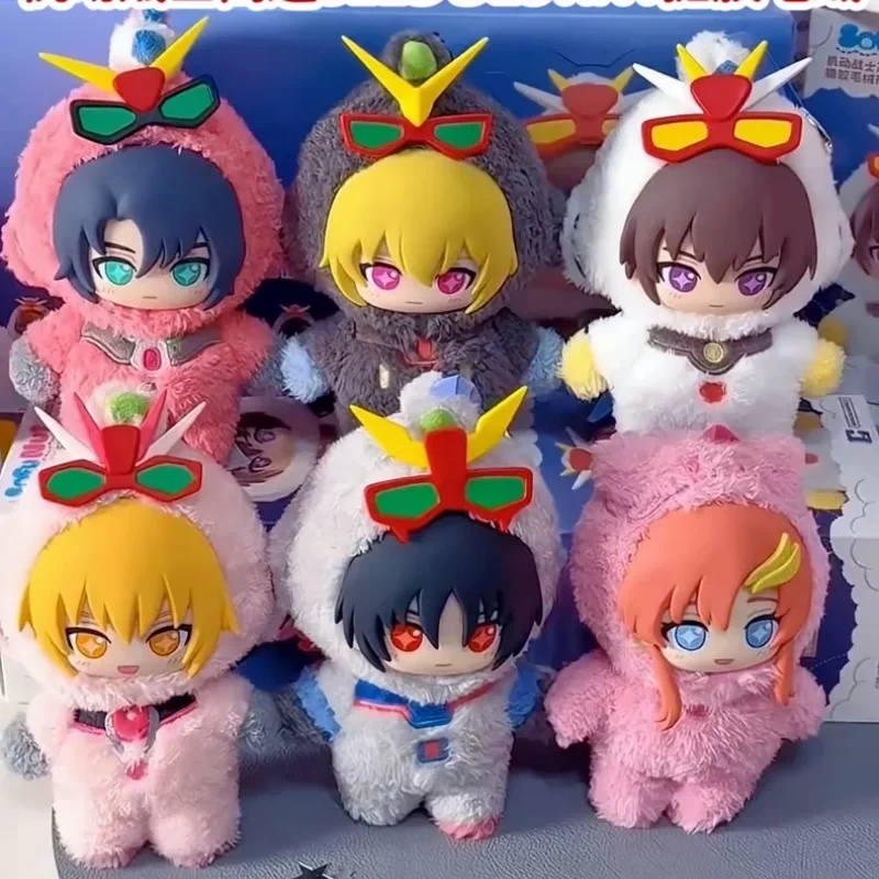 Фото Оригинальная коллекционная плюшевая кукла-сюрприз Bandai Mobile Suit Gundam Seed Destiny Sofubi Fluffy для взрослых коллекционеров №4