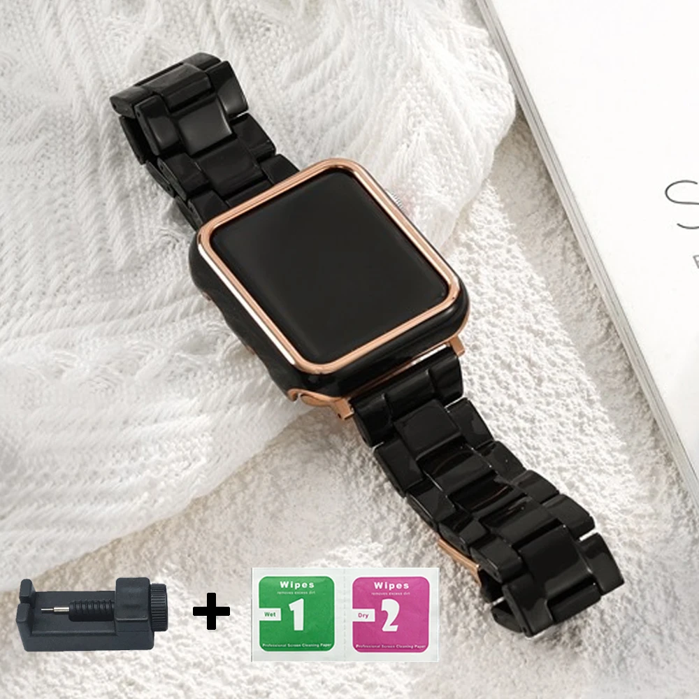 For Apple Watch Ultra 49MM Band Acrylic Strap 42MM For Iwatch Series 8 7 6 5 4 SE Strap 45mm 41MM Watch Case 40MM 44MM Bracelet