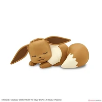 bandai assemble the model pokemon fight fast07 eevee sleeping position action figures assembled models childrens gifts anime