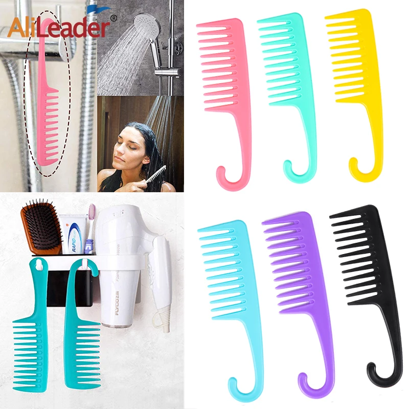 

Расческа для волос с крючком, профессиональная расческа для волос с широкими зубцами для вьющихся, влажных, сухих, расческа для волос