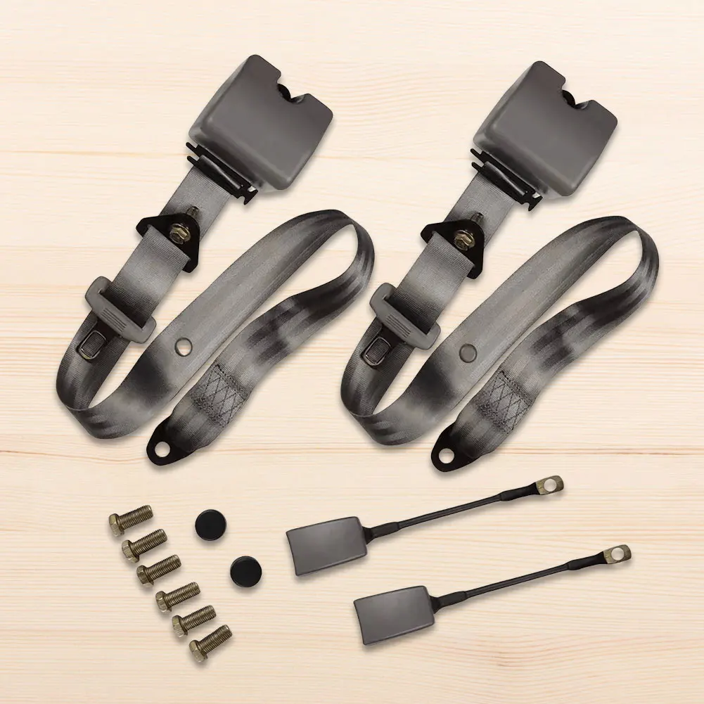 2 Шт. 3-точечные Регулируемые Выдвижные Ремни Безопасности Застежка Из