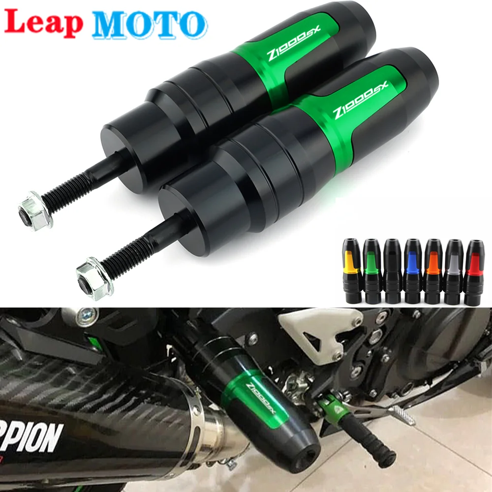 

Новинка 2022, алюминиевые аварийные колодки для мотоциклов с ЧПУ, выхлопные слайдеры, защита от ударов для Kawasaki Z1000SX, Z1000, SX, лазерный логотип Z ...