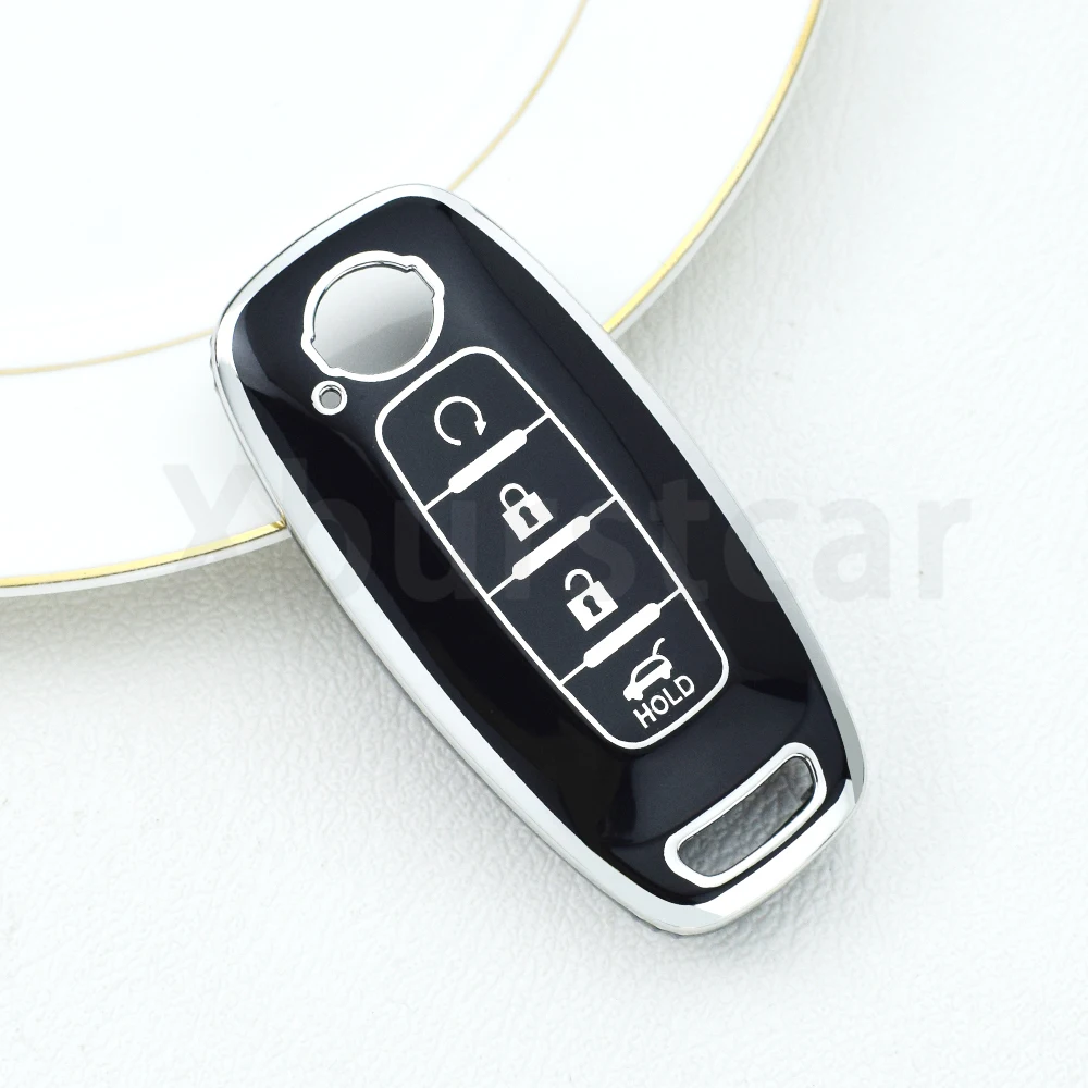

Пульт дистанционного управления из ТПУ с 4 кнопками, оболочка для автомобильного ключа, оболочка, держатель для Nissan X-trail T33 Qashqai J12 Teana Altima Ariya 2022 2023