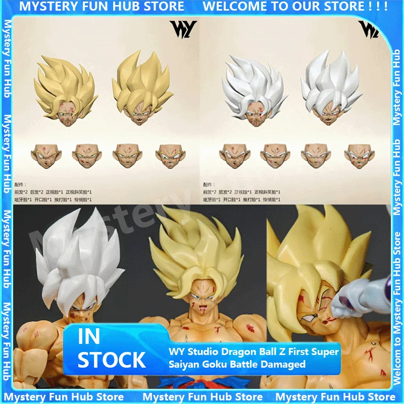 Фото В наличии: Фигурка WY Studio Dragon Ball Z Первый Супер Сайян Гоку с эффектом боевых повреждений и набором аксессуаров. Кастомные игрушки и подарки на день рождения. №1