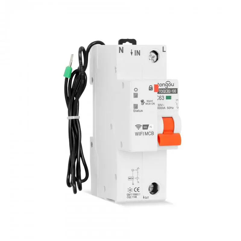 

Tuya WIFI 1/2/3/4P Circuit Breaker Switch 63A Automatic MCB Overload Short Circuit Protection,Alexa Smart Life Timer Remote