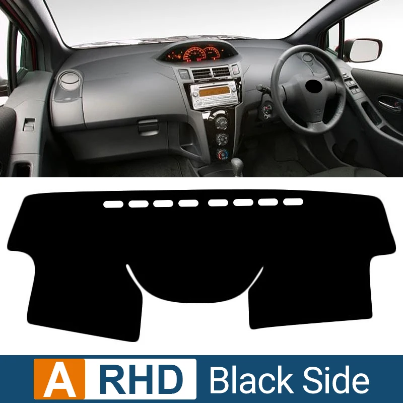 

Автомобильные аксессуары для Toyota Yaris Vitz 2006 2007 2008 2009 2010 2011, крышка приборной панели, избегайте света, коврик с защитой от УФ-лучей, нескользящий коврик