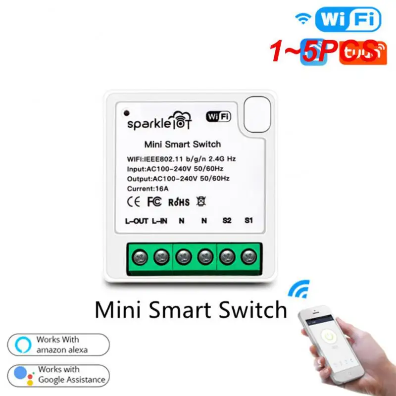 

1~5PCS Zigbee WIFI Mini Smart Switch DIY 16A 2 Way Control Breaker Via Alexa Alice Google Home Tuya Smart Life Cozylife