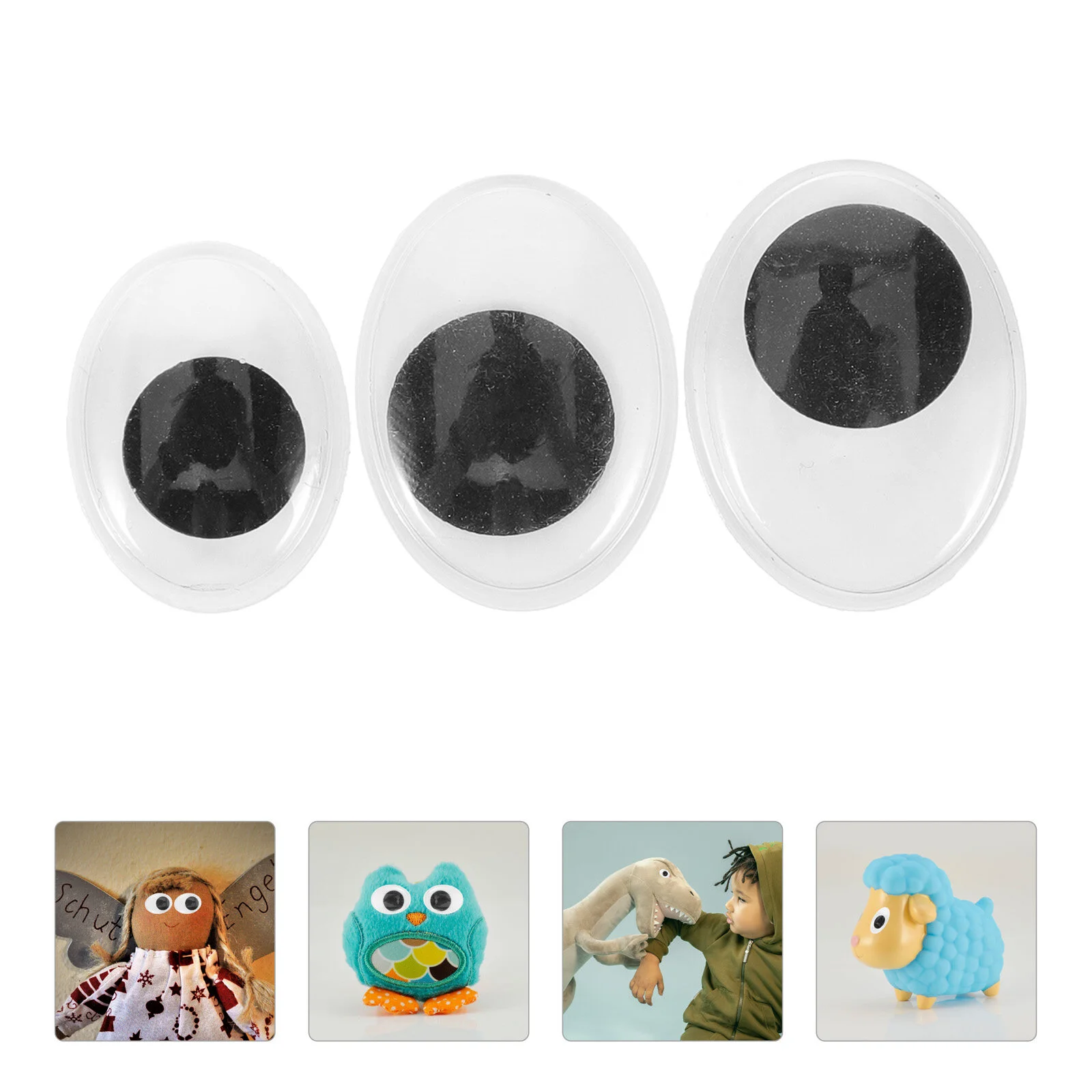 

150 Pcs Moving Eyes Eyeballs Crafts Decor For Plastic Realistic DIY Dolls Material Making Supplies Fake