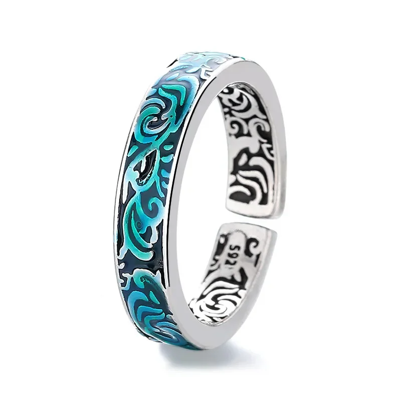 Bague en argent de vigne éternelle Xo pour hommes et femmes панк gothique vintage ouvert bijoux mabe faits à la