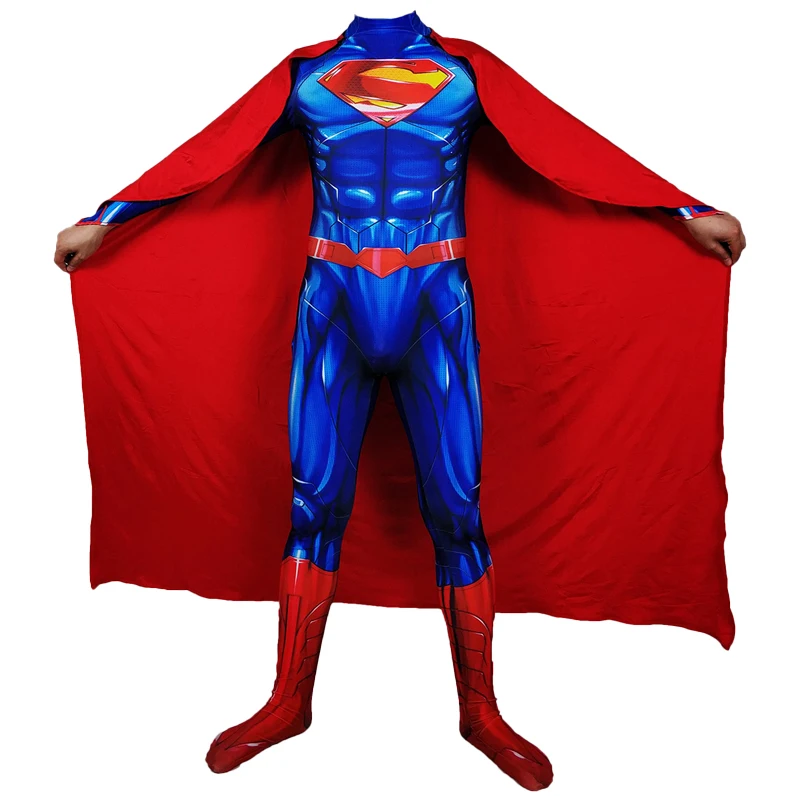 

super man cloths suiable for adult and kids, monos de para Halloween, de tamaño completo halloween costume