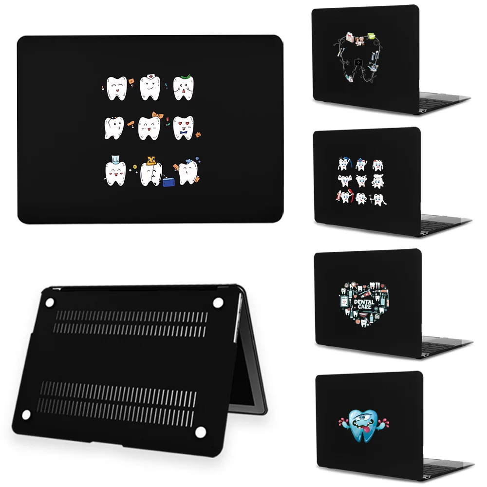 

New Laptop Case for Apple Macbook Air 13" A2337 M1 2020 Air 11" A1370 Air 13" A1369 A1932 A2179 Touch ID PVC Teeth Print Cover