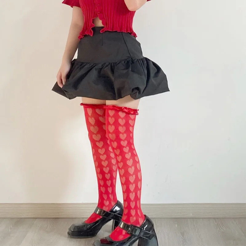 Сетчатые женские модные открытые черные белые красные готические вечерние готки