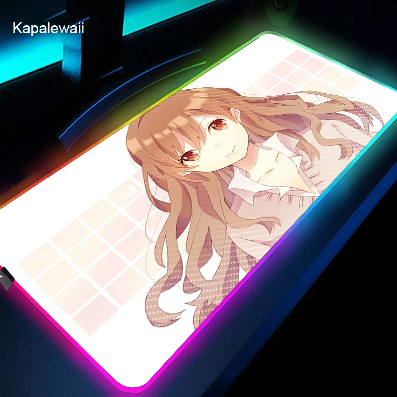 

Large RGB Mouse Pad Gaming Mousepad LED Mause Pad Gamer Anime Horimiya Mouse Carpet Big Mause Pad PC Desk Pad Mat With Backlit
