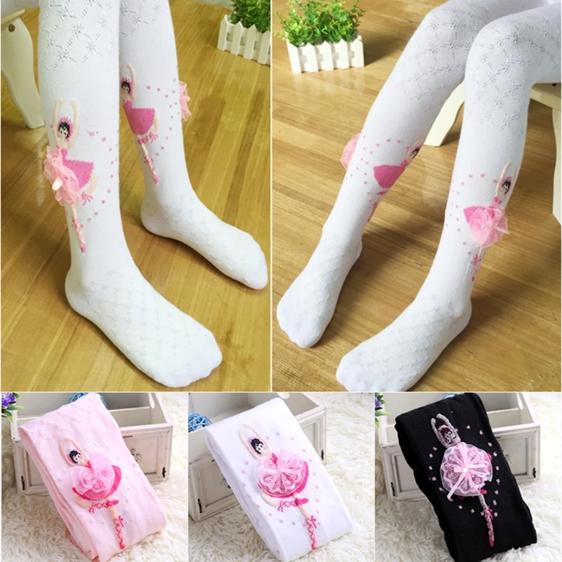 

Cute Ballet Princess Girls Tights Cotton Children Pantyhose Knitted Baby Girls Stockings Spring Autumn Baby Girl Tights 1-9 Yrs