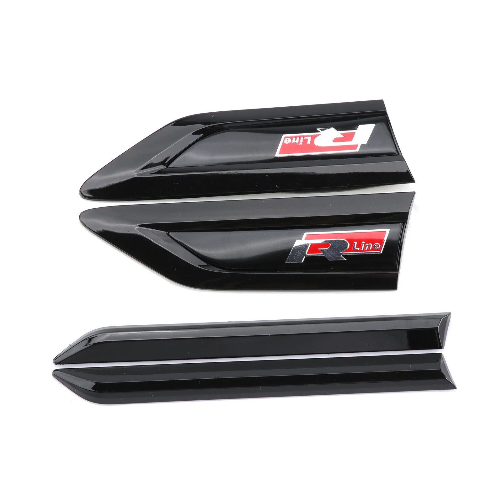 4 комплекта черно-красная R линия боковое крыло значок на стиль тела для VW Volkswagen
