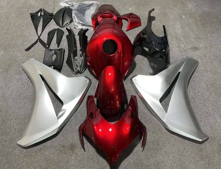 Новый комплект обвесов из ABS-пластика для мотоцикла HONDA CBR1000RR 2008-2011, 4Gifts, красный с серебристым, на заказ (art.: 3920d2b831b8e) - 3920d2b831b8e