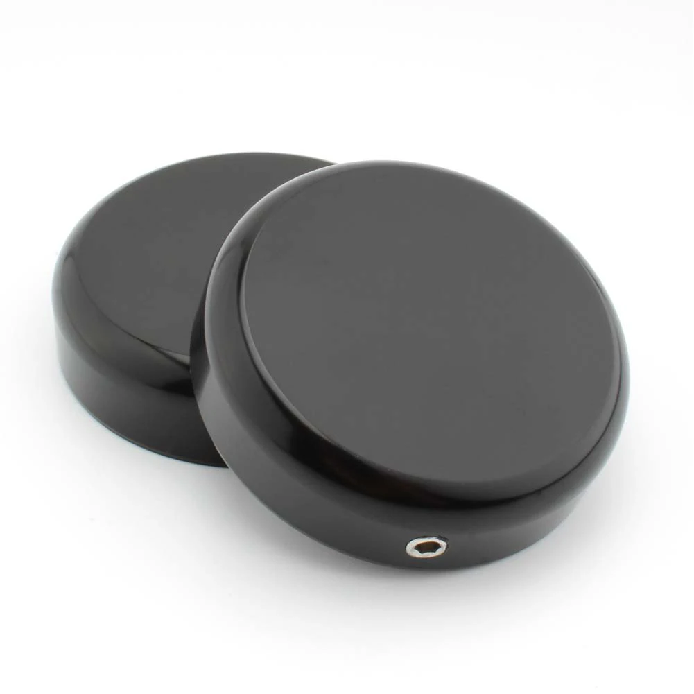 

Anodized Finish Black Upper Fork Stem Nut Cap Cover Set for Breakout Dyna Softail Easy Installation CNC Machined