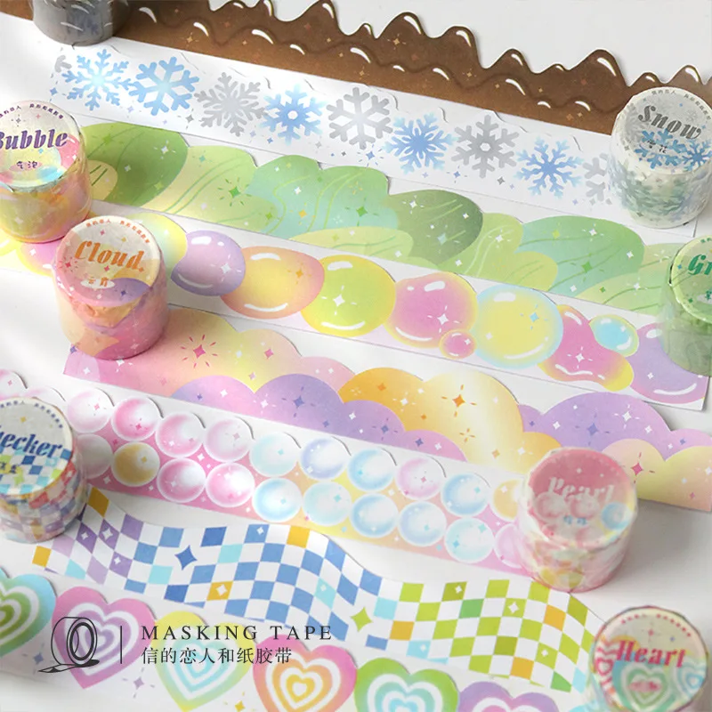 

Декоративные клейкие ленты 1 шт./1 партия, бумажные японские клейкие ленты «сделай сам» для сказочного дневника, скрапбукинга