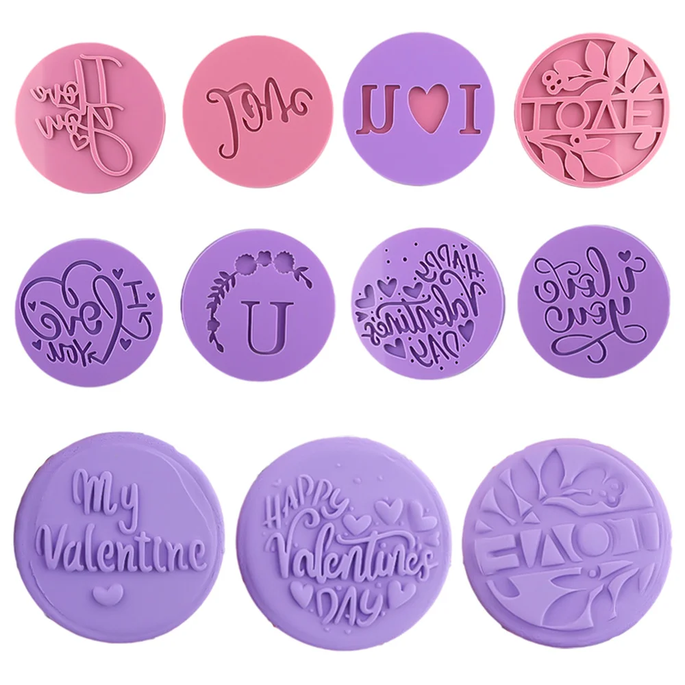 

Тисненый штамп для печенья на День святого Валентина, Свадебная вечеринка, форма для любимых печенья, сахарная глазурь для помадки, инструм...