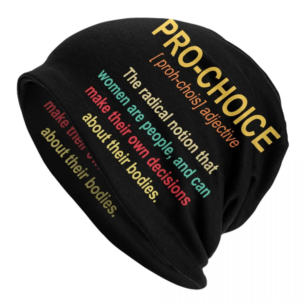 

Pro Choice Funny Retro Definition Cap Cool Adult Outdoor Skullies Beanies Hat Spring Warm Thermal Elastic Bonnet Knitting Hats