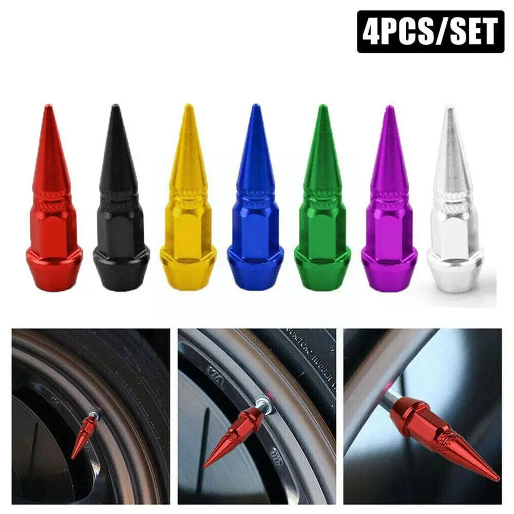 

4 Pcs Automobile Tire Valve Caps Fashion Fits For Car Motorcycle Bike Wheel Tires Valves Tyre Universal Airtight Cover 7 Co E9E3
