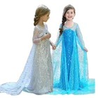 Платье принцессы для девочек, праздвечерние платье с блестками, снег 2, детское платье для девочек, рождественское платье, одежда для Хэллоуина
