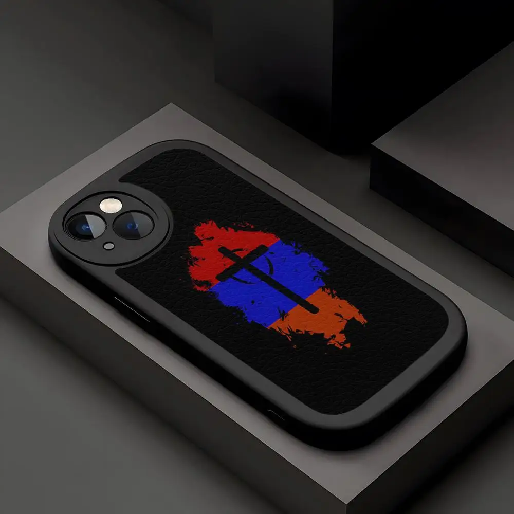 Чехол для телефона с флагом армянии Iphone 12 Pro Max 15 14 11 Mini X Xr Xs 8 7 Puls Se Роскошный чехол