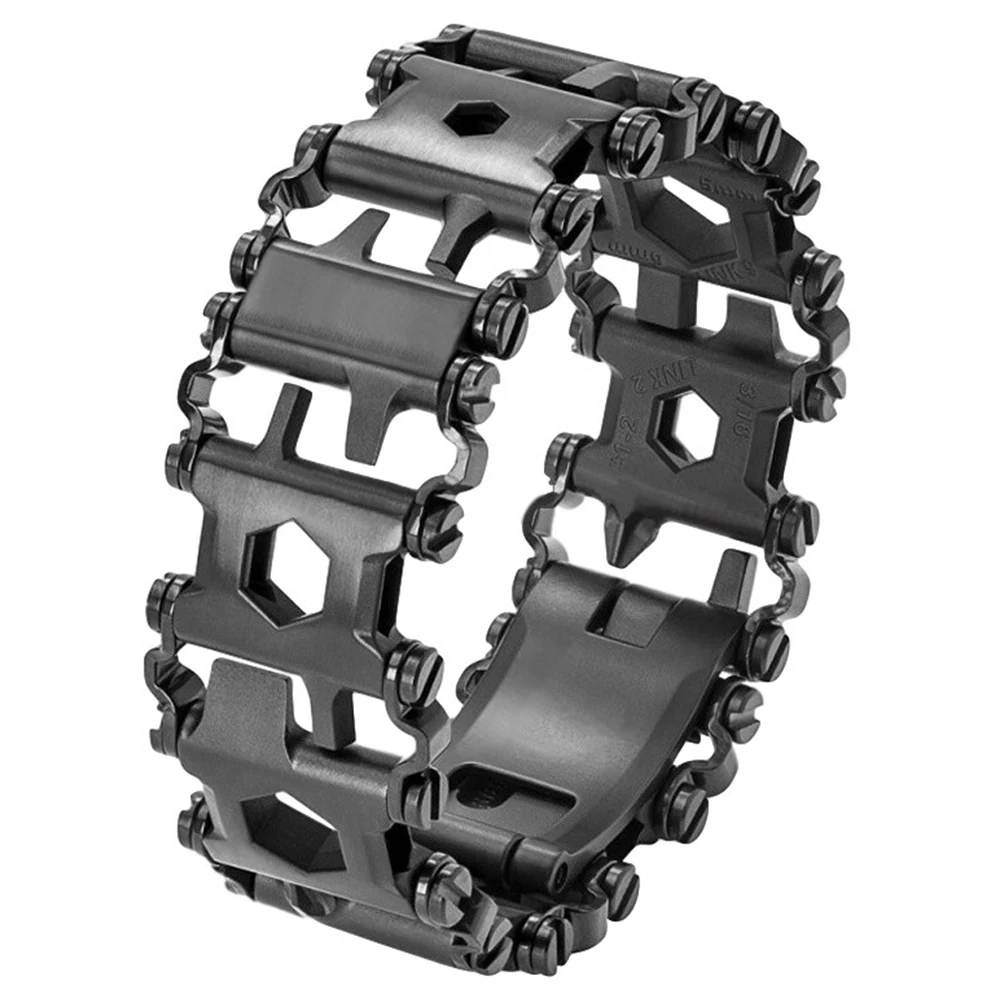 

Multifunction Tool Bracelet Tread Bracelet Stainless-Steel Bolt Driver Tools Kit Friendly Wearable Bike Multitool Outdoor Tools