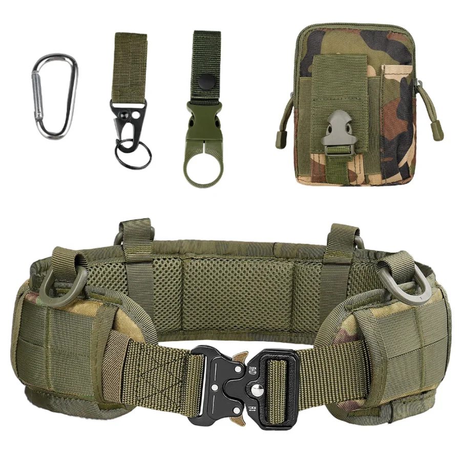 6PCS/set Men Military Tactical Belt Set Multi-functional High Quality Belt Cover + Belt +Fanny Pack Hiking Belt Cover Fitting