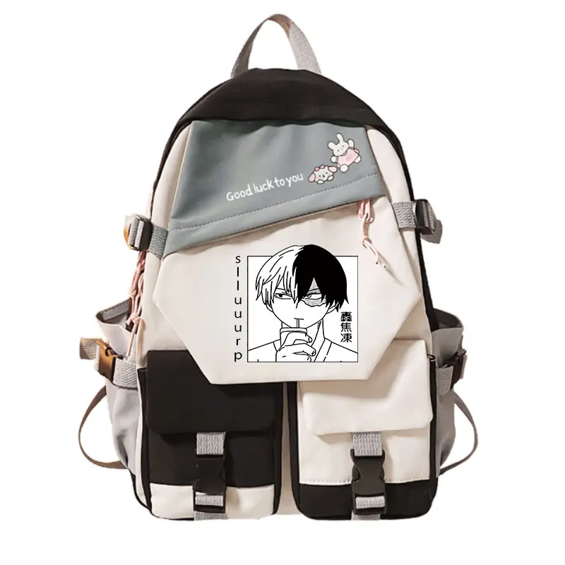 

Fashion Anime Shoto Todoroki Boku No Hero Academia Book Bag Various Storage Designer Backpack My Hero Academia Girls School Bag