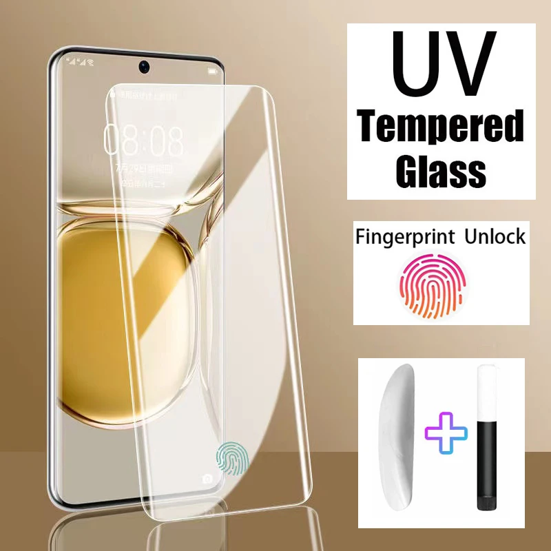 

UV Glue Nano Liquid Tempered Glass Protective Film For Huawei Mate 40 RS 30 20 Pro Screen Protector Hua wei P40 P20 P30 Nova 8 9